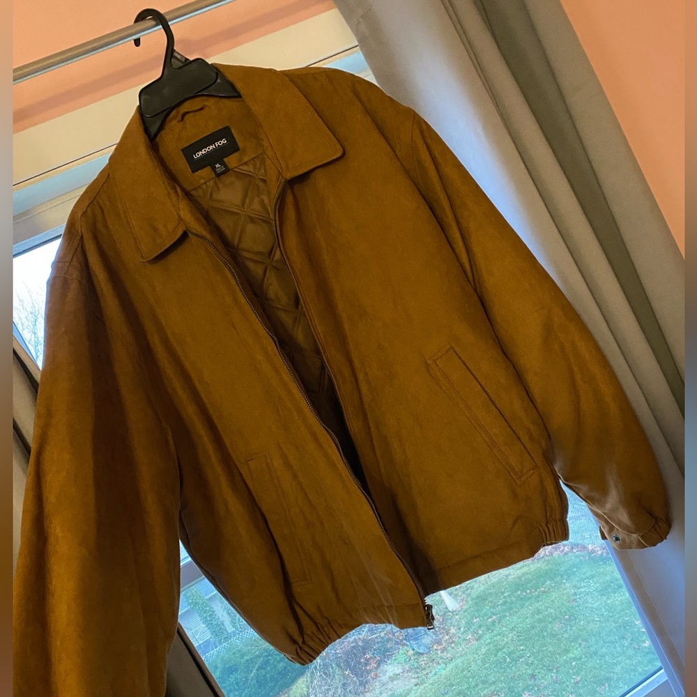 Men's London Fog Camel Colored Smooth Jacket XL NEVER WORN